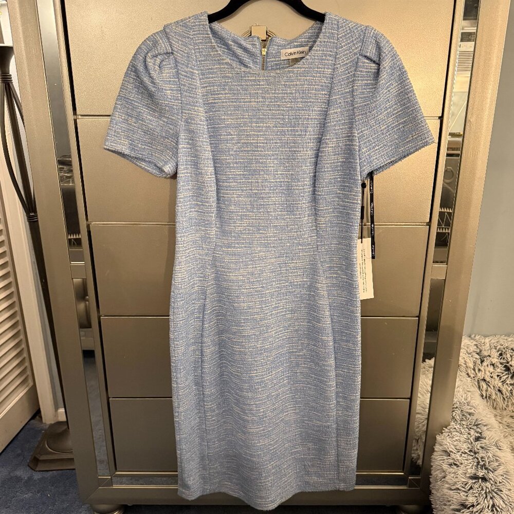 Calvin Klein women's tweed dress,  size 8, blue